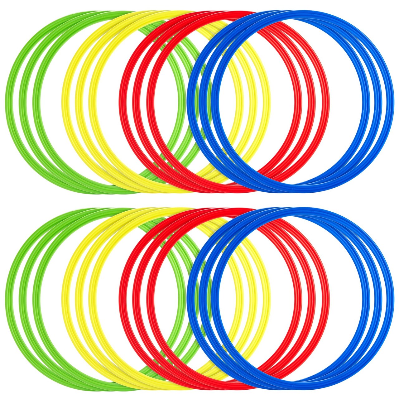 24 Pack Agility and Speed Training Rings for Trainers, Gyms, Athletics, Exercise (15.75 Inches)